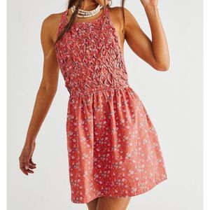 Free People Orange Mini Dress